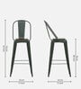 Burrows Metal Bar Stool In Grey Colour