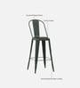 Burrows Metal Bar Stool In Grey Colour