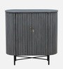 Burruss Solid Wood Bar Cabinet In Grey Finish