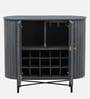 Burruss Solid Wood Bar Cabinet In Grey Finish