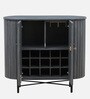 Burruss Solid Wood Bar Cabinet In Grey Finish