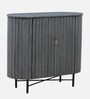 Burruss Solid Wood Bar Cabinet In Grey Finish