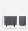 Burruss Solid Wood Bar Cabinet In Grey Finish