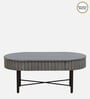 Burruss Solid Wood Coffee Table In Grey Colour