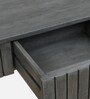 Burruss Solid Wood Console Table In Grey Finish