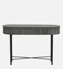 Burruss Solid Wood Console Table In Grey Finish
