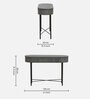 Burruss Solid Wood Console Table In Grey Finish