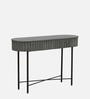 Burruss Solid Wood Console Table In Grey Finish