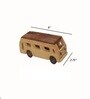 Bus Yellow Natural Wood Collectible