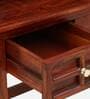 Bushley Sheesham Wood Writing Table In Scratch Resistant Honey Oak Finish