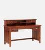 Bushley Sheesham Wood Writing Table In Scratch Resistant Honey Oak Finish