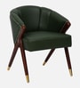 Busveal Leatherette Arm Chair In Green Colour