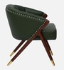 Busveal Leatherette Arm Chair In Green Colour
