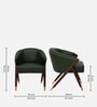 Busveal Leatherette Arm Chair In Green Colour