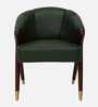 Busveal Leatherette Arm Chair In Green Colour