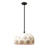 Buta Print Terracotta Dome Hanging Light