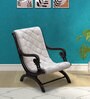 Butros Lounge Chair in Brown & Silver Colour