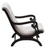 Butros Lounge Chair in Brown & Silver Colour