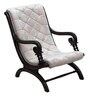Butros Lounge Chair in Brown & Silver Colour