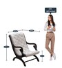 Butros Lounge Chair in Brown & Silver Colour