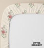 Buttercream Floral 200 TC Cotton King Sized Fitted Bedsheet with 2 Pillow Covers