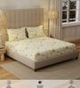 Buttercream Floral 200 TC Cotton Single Bedsheet with 1 Pillow Cover