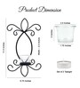 Butterfly  Black Metal Wall Tealight Candle Holder