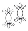 Butterfly  Black Metal Wall Tealight Candle Holder
