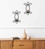 Butterfly  Black Metal Wall Tealight Candle Holder