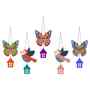 Butterfly Birds Wooden Wall Hangings (Set of 5)