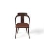 Butterfly Fables Sheesham Wood Dining Chair in Burnt Ash Finish