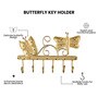 Butterfly Metal Handpainted Key Holder Golden