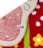 Red Abstract Microfibre 18 x 22 Inches Kids Floor Mat