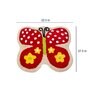 Red Abstract Microfibre 18 x 22 Inches Kids Floor Mat
