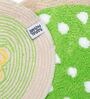 Green Abstract Microfibre 18 x 22 Inches Kids Floor Mat