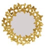 Butterfly Round Wall Mirror in Metallic Frame