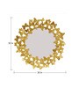 Butterfly Round Wall Mirror in Metallic Frame