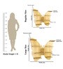 Butterfly Shape Backlit Designer Wooden Wall Shelf