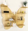 Butterfly Shape Backlit Designer Wooden Wall Shelf
