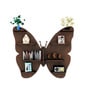 Butterfly Shape Backlit Designer Wooden Wall Shelf