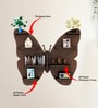 Butterfly Shape Backlit Designer Wooden Wall Shelf