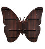 Butterfly Wall Shelf With Back Light In Walnut Finish