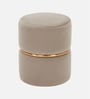 Buxom Velvet Pouffe In Beige Colour