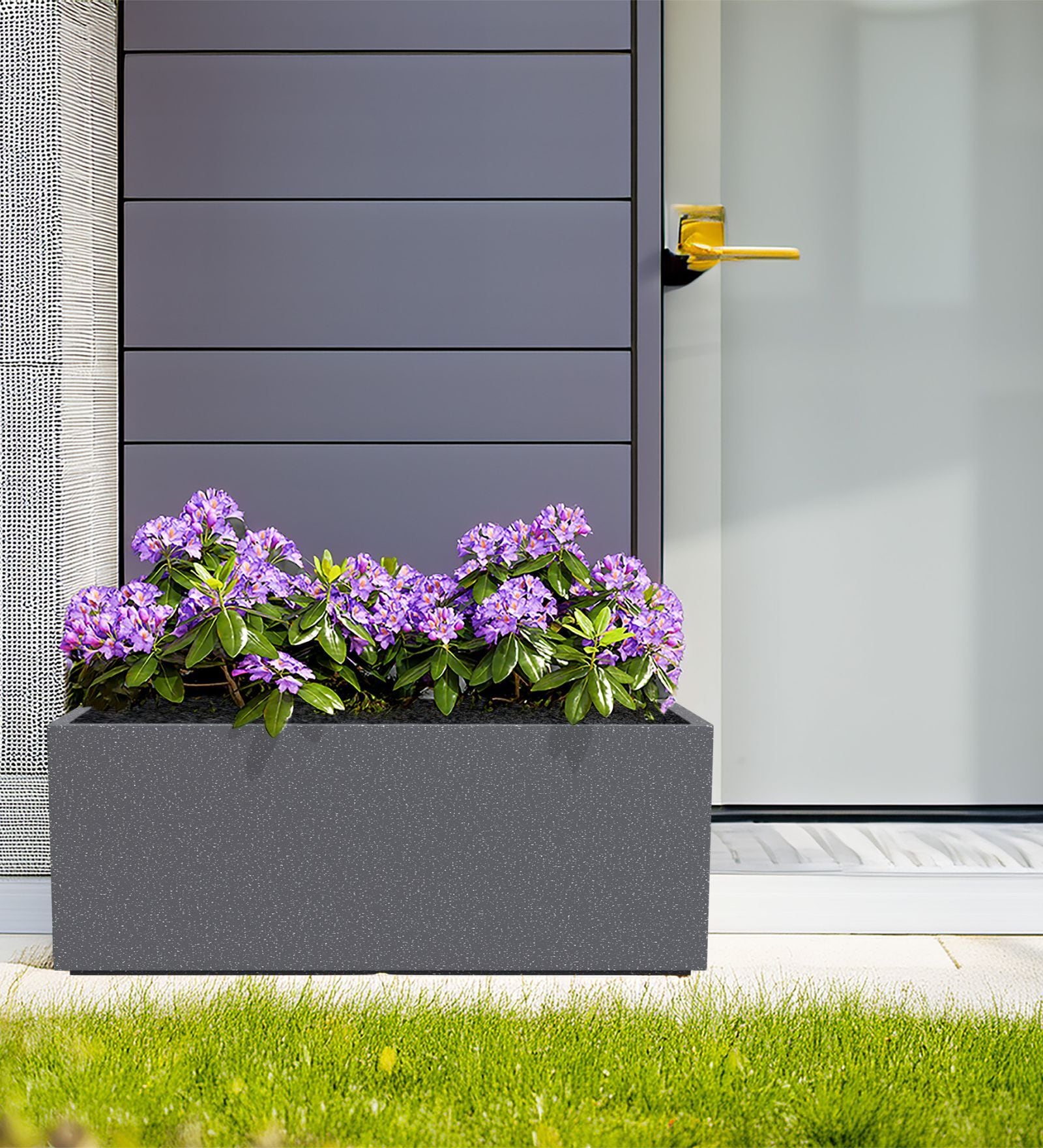 BXT Grey 21 Inch German Polymer Rectangular Plant Container