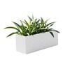 BXT Marble White 21 Inch German Polymer Rectangular Plant Container