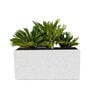 BXT Marble White 24 Inch German Polymer Rectangular Plant Container