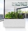 BXT Marble White 36 Inch German Polymer Rectangular Plant Container