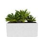 BXT Marble White 36 Inch German Polymer Rectangular Plant Container