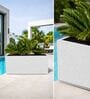 BXT Marble White 36 Inch German Polymer Rectangular Plant Container