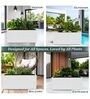 BXT Marble White 36 Inch German Polymer Rectangular Plant Container